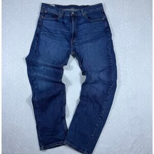 Levi's 505 Regular Fit Men's W40 L34 Denim Straight Leg Jeans Classic Blue Wash